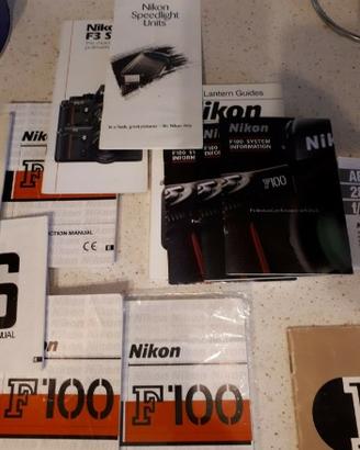 Nikon F 100 AF ISTRUZIONI INGLESE O COPIA ITALIANO