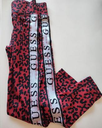 Leggins maculato Guess rosso/nero