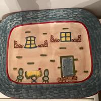 Vassoio in ceramica dipinto a mano marca Pashà