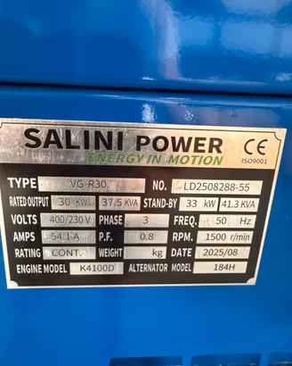 Generatore di corrente 30 kw