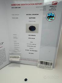 Zaffiro naturale certificato