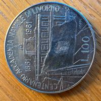 Moneta da 100 lire 1981 accademia navale Livorno