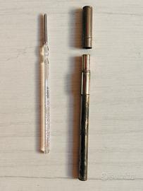 Termometro clinico tascabile vintage in argento
