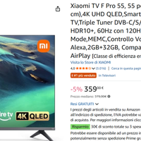 TV Xiaomi 55" QLED 4K NUOVA mai usata - 120Hz
