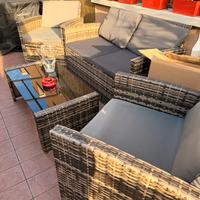 Set salotto divanetti esterno giardino