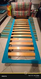 lettino letto singolo rete a doghe 