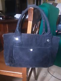 Tote bag in velluto a coste
