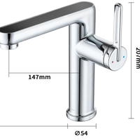 Miscelatore Lavabo Cromo/Nero Display Temp. NUOVO