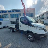 Iveco daily 35c18 3.0 cassone e gru euro6 nuovo