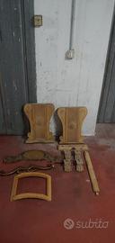 Lotto pezzi in legno massello intagliato