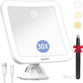 Specchio Ingranditore 30X con Luce Ricaricabile.