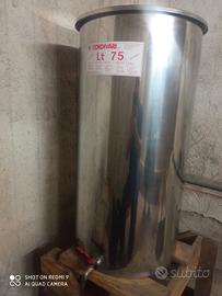 contenitore olio acciaio inox 75 Litri