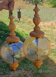 lampadari con vetro decorato 