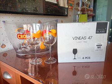 Set Completo 12calici + bacinella in Vetro Crodino