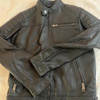 Giacca di pelle sintetica Jack & Jones nera 