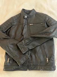 Giacca di pelle sintetica Jack & Jones nera 