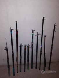 Stock canne da pesca
