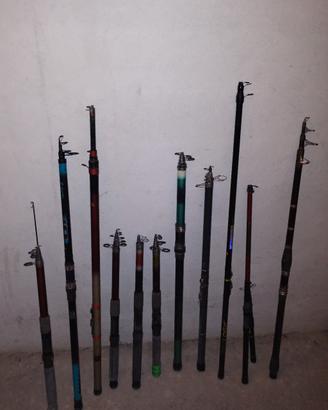 Stock canne da pesca