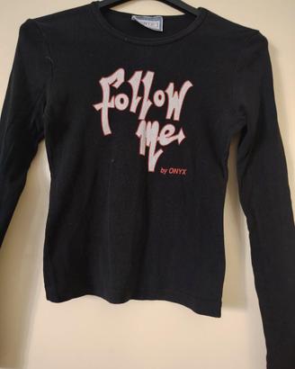 Maglia vintage ONYX nera maniche lunghe - Stile Y2