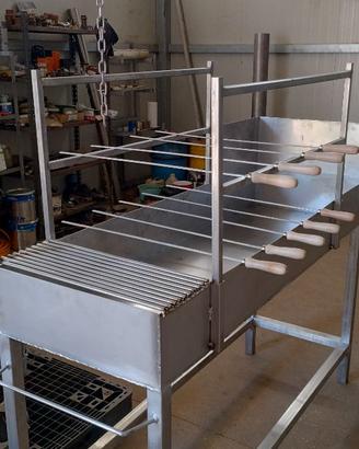 Barbecue  artigianale in acciaio inox