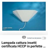 lampada cattura insetti certificata HCCP