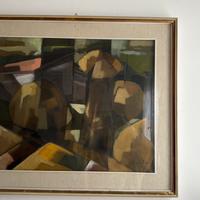 Quadro “Paesaggio con Pagliai” di Carlo Corrà