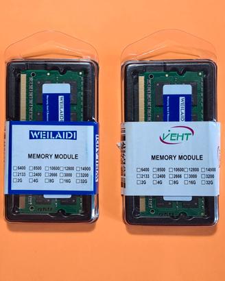 2x 8GB ram DDR3L 1333 MHz Nuovi