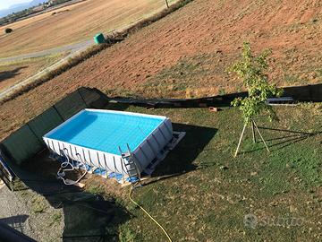 PISCINA BESTWAY struttura grigio - 732x366x132 cm