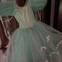 Tutù da ballerina verde acqua e giallo