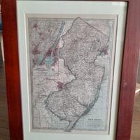 Cartina NEW JERSEY (USA) 1903 incorniciata