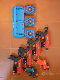 Lotto Nerf e Adventure Force 6 blaster e bersagli