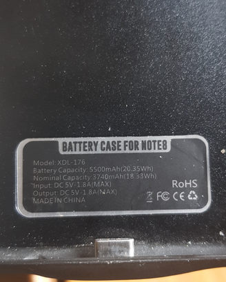 Cover samsung note 8 batteria integrata 5500 mAh