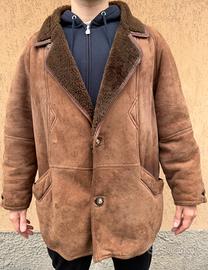 Montone uomo vera pelle scamosciata Vintage