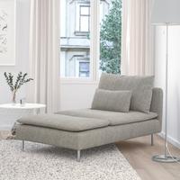 SÖDERHAMN Chaise-longue, Viarp beige/marrone

