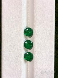 Lotto Smeraldi 2.50 ct taglio round certificati