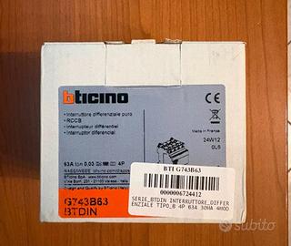 Interruttore differenziale Biticino tipo B