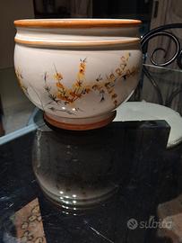cachepot in ceramica decorata a mano
