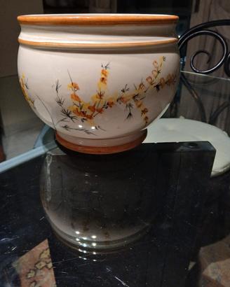 cachepot in ceramica decorata a mano