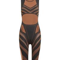 Tuta intera GCDS donna - seamless con cappuccio 