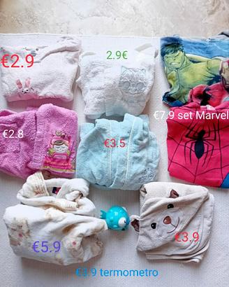 Teli e accappatoi bambini 1/2/3 anni Marvel/Trudi 