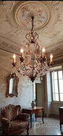 lampadario vintage a gabbia 