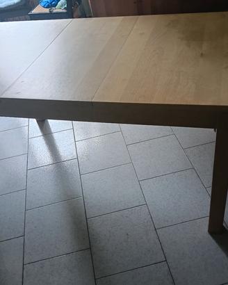 tavolo allungabile legno salotto Ikea Bjursta