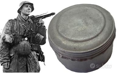 WEHRMACHT BOX IN ALLUMINIO CON NOME E SIGILLO WW2