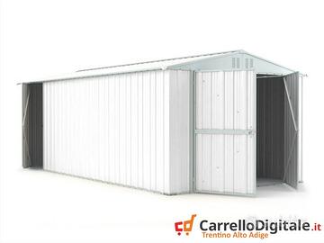 Box garage auto in Acciaio 327x611cm 19mq bianco