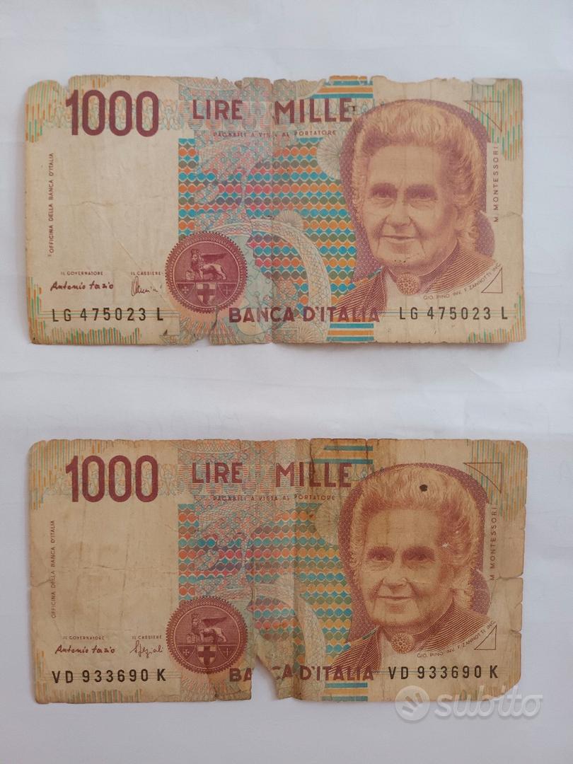 banconote da 1000 Lire Maria Montessori - Collezionismo In vendita a ...