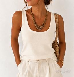Collana perline color oro