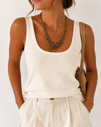 Collana perline color oro