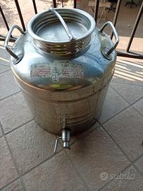 bidone inox 15lt con rubinetto inox