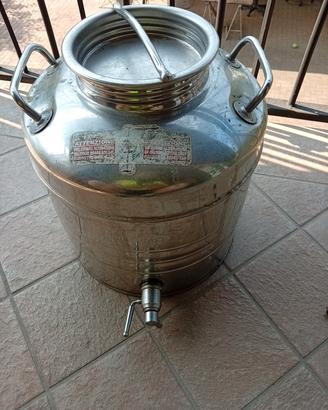 bidone inox 15lt con rubinetto inox