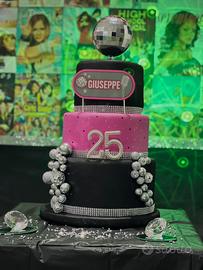 Torta Scenografica personalizzabile “Disco Party”🪩